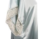 Vintage Val Mode Lingerie Nightgown Large Blue Lace V Photo 8