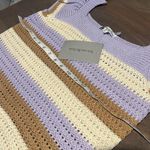 Stylish Lavender and Tan Women's Casual Top Purple Size M Photo 2