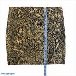 Decree  black and gold stretch mini skirt. Photo 3