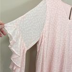 Calvin Klein Pink Trapeze Dress Dotted Chiffon 3/4 Sleeve A-Line Sz 22W NWT Photo 5