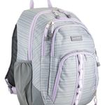 Unisex Teen Adult Backpack, Grey pinstripe. W Gray Photo 2