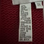 Vintage Christmas Vest candle bells Ramie Cotton Angora 2X Red Photo 4