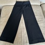 Armani Collezioni  sleek 100% wool Trousers size 6 Black Wide Leg side zip Photo 2