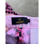 Vintage 90s low rise black pink geometric skinny leg cotton pants Size L Photo 7