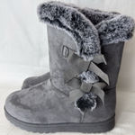 Women’s Winter Snow Boots Gray, Size 9 / EU 40, Faux Fur Lined Gray Photo 0