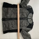 Eileen Fisher M Black Marled Grey Jacket Zip Front Photo 5