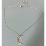 Crescent Rose Gold Diamond Diamonds  Moon Necklace Jewelry 🌙✨ Photo 1