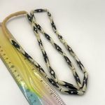 African black and cream tube beaded necklace Photo 3