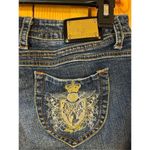 Baby Phat Vintage  jean shorts Size 9 Bermuda embroidered (4979)￼Y2K Photo 2