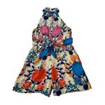 Plenty by Tracy Reese High Neck Sleeveless Floral Ruffle Trim Romper Size XS Yellow Photo 3