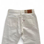 Levi's 501 white distressed straight leg jeans Photo 2