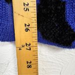 Vintage Lisa International Blue Black Zebra Cardigan Sweater Women M Funky Artsy Size M Photo 7