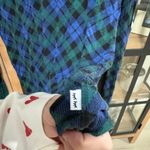 Little Sleepies emerald plaid henley long sleeve pajamas top bamboo LS Green Size M Photo 3