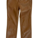 Good American  Women's Size 8 Brown Faux Leather High-Rise Pants Photo 0
