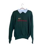 Branson Grandma Green Collared Christmas Sweater‎ Size Large Santa Sleigh Photo 2