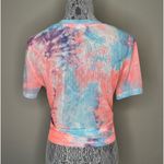 Socialite Womens Tie Dye Lightweight Mesh Crewneck Streetwear Tee Shirt Size XS Photo 1