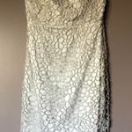 Ann Taylor White strapless embroidery overlay lace detail dress Photo 2