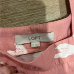 Loft  Blush Pink Dress with White Pattern Photo 2