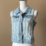 Old Navy | Blue Light Wash Sleeveless Denim Jean Jacket Sz S Photo 3