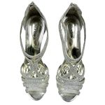 Alfani  Women’s Tacy Silver Metallic Platform Strappy Formal Heels 8.5 Photo 1