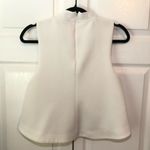 Philosophy White Crop Front High Low Mock Neck Scuba Top Size S Photo 6