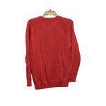 Athleta Crossroads Crew Sweater Small Decadent Red Metallic Knit Top Holiday Photo 1