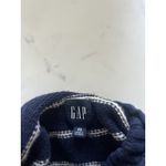Gap CashSoft Mockneck Sweater navy blue stripe Sz XS Preppy Chic Boxy Cabin Core Photo 2