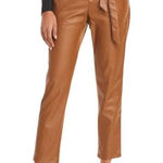 Lucy Paris womens faux leather pleated casual pants Photo 0