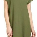 Madewell Easy Shirt Dress Olive Green Button Back Short Sleeve Viscose A0245 Photo 0