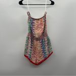 Charlie Jade 100% Silk Multicolor Ikat Print Strapless Romper Size S Photo 1