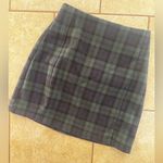 Brandy Melville  Green and Black Plaid Mini Skirt Photo 0