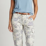 Chico's  Floral Print Cropped Pants Womens 4R Botanical Casual Everyday Boho Photo 0