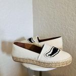 Zadig & Voltaire Canvas Espadrille Slip on Flat, Cream/Black, Size 11, NWOT Photo 0