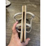 Free People Hadden Sandal Silver Metallic Suede Upper Size 6.5 Summer Resort Photo 3