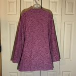 Denim & Co Long Purple Floral Corduroy Blazer XL Photo 1