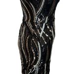 Dress the Population Leanne Sequin Sweetheart Bodycon Dress Black Multi Size S Photo 5