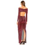 Michael Costello NWT x Revolve Odette Maxi Dress Size M Magenta & Black Metallic Photo 4