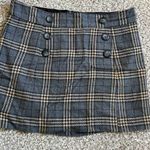 🦋 GAP Factory Grey Plaid Mini Skirt Preppy Office Formal School Girl Size 12 Gray Photo 0