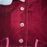 Vintage 11 12 Velvet Blazer Skirt Suit Burgundy 60s 70s Lace Blouse 3 Piece Maxi Red Photo 9