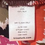 Trina Turk Cowl Neck Sleeveless Vibrant Abstract Print Silk Blouse Size Large Photo 11