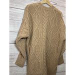 UGG Raelee Tan Wool Blend Cable Knit Sweater Long Sleeve Size SMALL Brown Photo 3