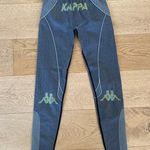 Kappa  - High Waist Leggings in Black Gray & Green Photo 0