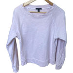J.Crew Women's XS Light Pink Crewneck Pullover Sweatshirt Cropped Length Pink Photo 0