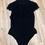 Boutique black lace sheer design body suit size Large Photo 5