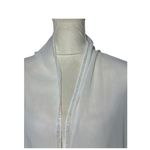 Cezon Sheer White Wrap Shawl Rhinestone Accent Evening Wrap Holiday Sparkle Photo 3