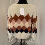 FRNCH Nordstrom Super Soft Fuzzy Argyle Sweater Photo 2