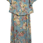 Karin Stevens Vintage 90s Womens Floral Short Sleeve Top Maxi Dress Set 12 Photo 0