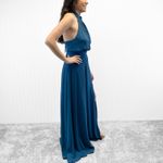 Yumi Kim NEW Yumi Kim Womens M High Demand Maxi Dress Ink Blue Halter Top Gown Photo 2