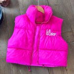 Le Surf Pink Puffer Vest Size Small Photo 0