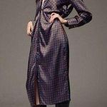 ZARA  Geometric Pattern Shirt Dress Womens SZ Medium Blue Red Orange Button *FLAW Photo 1